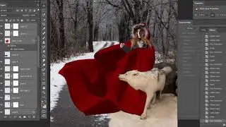 Red Riding Hood digital manipulation step by step in photoshop