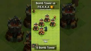 P.E.K.K.A Vs Bomb Towers battle ll CLASH OF CLANS ll #clashofclans #shorts #coc