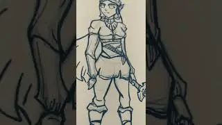 Drawing BOTW Zelda! #botw #zelda #drawing #sketch #games #totk