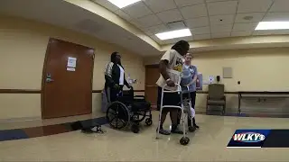 Louisville man learning to walk again after surviving skydiving accident