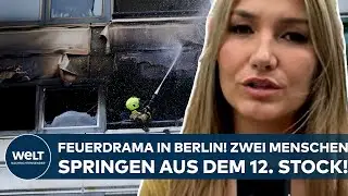 BERLIN: Feuerdrama in Hochhaus! Zwei Menschen springen aus dem 12. Stock - Reanimation erfolglos