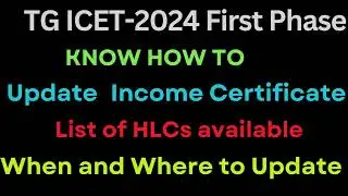 TG ICET 2024|List of Help Line Centres for Income Updation|Fees reimbursement Eligibility Update
