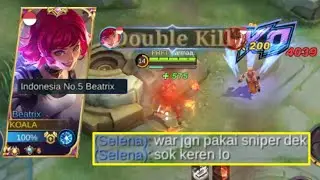 Supreme Beatrix Cheat Aim Sniper? War Pakai Sniper🔥Mobile legends