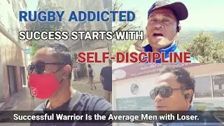 RUGBY ADDICTED |SUCCESS START WITH SELF-DISCIPLINE, SUCCESSFUL WARRIOR IS THE AVERAGE MEN WITH LOSER