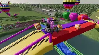 FS22: TRANSPORTING GIANT CONSTRUCTION VEHICLES to the GARAGE!
