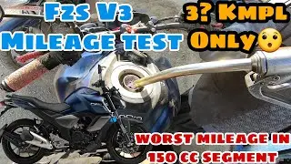 Fzs V3 Mileage Test After 6000 KM || Very Low Mileage For 150 CC Bike || PASA Vlogs