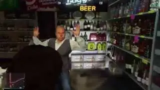 Robbing a store with a flashlight