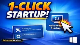 Access Advanced Startup in ONE Click! (Simple Desktop Shortcut)