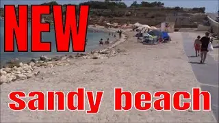 New sandy beach at Marsaxlokk  Għar l-Aħmar Bay , MALTA