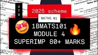 MATHS M1 MODULE 4 SUPER IMPORTANT QUESTIONS 💯🤩 | 1BMATS101 MODEL PAPER PASSING PACKAGE 2025 SCHEME