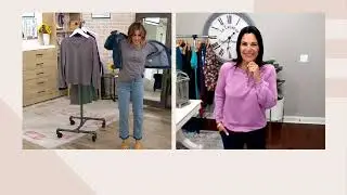 AnyBody Beach Wash French Terry Top on QVC