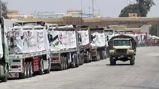 Egypt says 800 aid trucks sent for Gaza as more await clearance