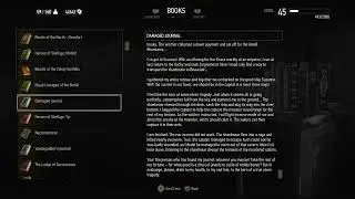 BOOKS: Damaged journal (Witcher 3 In-Game Lore Read Aloud)