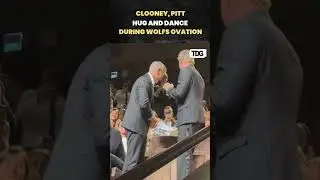 #venicefilmfestival | Brad Pitt and George Clooney Dance, Hug During 'Wolfs' Ovation #viral #shorts