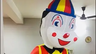Inflatable character walking