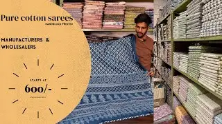 Pure cotton sarees | Jaipur cotton sarees | Handblock printed cotton sarees | Wholesale only