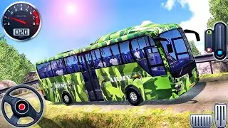 Army Bus Transport Driving Simulator - Offroad Military Cargo Bus Driver 3D - Android GamePlay