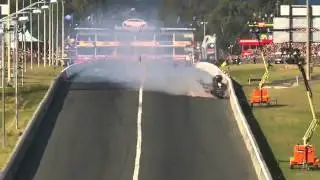 Top Fuel Dragster Crash - Phil Lamattina - Slow Motion - 2015 Fuch's Winternationals