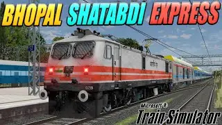 LIVE 🔴 MSTS || WAP7 HAULING 12001 BHOPAL SHATABDI EXPRESS JOURNEY IN MSTS ||