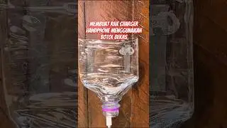 membuat rak charger handphone menggunakan botol bekas