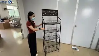 Latest version of five-layer retail display rack installation video