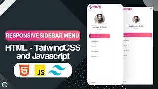 Responsive Side Navigation Bar in HTML TailwindCSS And JavaScript | Dashboard Sidebar Menu 🔥🎨