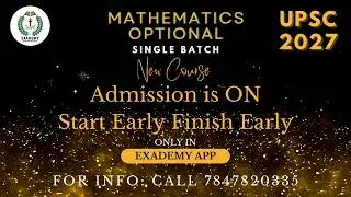 UPSC 2027 Mathematics Optional New Course