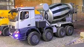 HEAVY RC HAULAGE! MERCEDES AROCS 6X6 IN ACTION! KOMATSU WHEEL LOADER WA 600-6 AT WORK