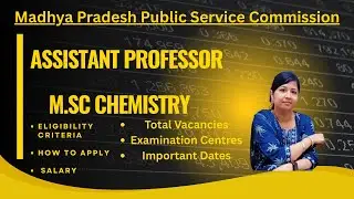 MPPSC Assistant Professor Vacancies / MPPSC 2026 Notification / Assistant Professor  Madhya Pradesh