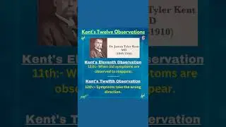 Kent's Twelve Observation - 11th & 12th #homoeopathy #dpdrevision #organonofmedicine