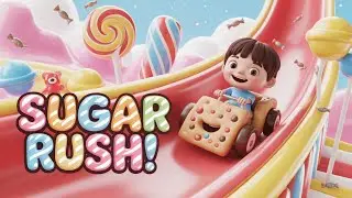 🍭 Sugar Rush! | Cute Candyland Rhyme for Kids | Fun 3D Animated Poem 🎂🍬