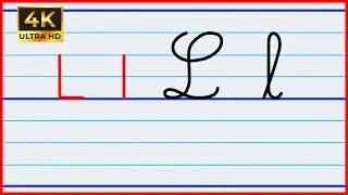la lettre L minuscule et majuscule en écriture scripte et cursive