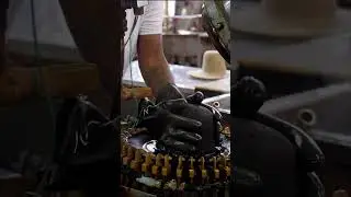 Making a $5,000 #cowboyhat involves precision and dedication at every step. #Stetson #Hats