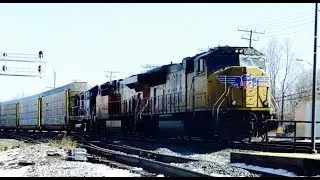 Union Pacific, BNSF, and CSX GENSET at the Savage Passenger Station
