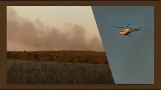 Helicopters Waterbombing a Bushfire in Bindoon, WA - 25 Dec 2021