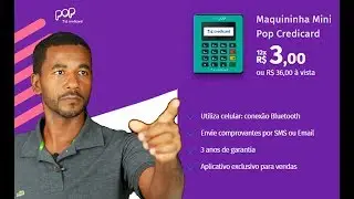 M&aacute;quina de Cart&atilde;o POP MINI Credicard | A Mais Barato do Mercado!