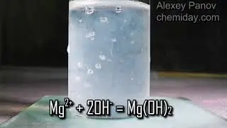 Получение осадка гидроксида магния | Mg2+ + 2OH- = Mg(OH)2