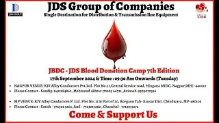 Invitation for JDS Blood Donation Camp 2024