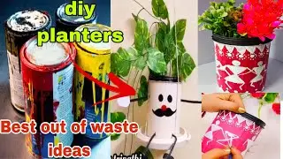 Diy planter from paint buckets | Best out of waste ideas| Diy planter making ideas| home decor ideas