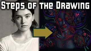 Steps of the Drawing Daisy Ridley