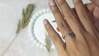 A Speck of Lilac Silver Ring with Amethyst-IRG0896AM