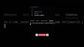 const variable reassignment in javascript #js #shorts #javascript