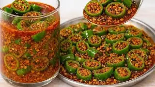 ये हरी मिर्च का अचार बनते ही सब खाने लगते हैं 🥳😋😱!! कम तेल मसालों का Tasty अचार स्वाद भूलेगा नहीं !!
