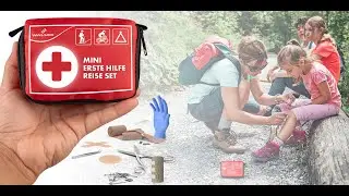 WALSER Mini first-aid bag for cars, red, compliant with EU regulation 2017/745