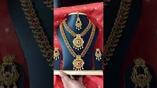 Matte finish kemp combo set with matching earrings and maangtika || Maivizhi_Galleria