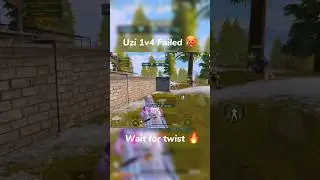 Uzi 🔥 1v4 failed 😱 #bgmiclutch #shorts #lolzzzgaming #ipreet #rohitxpro