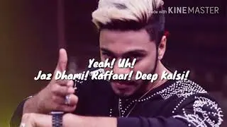 JEAN TERI LYRICS &ndash; Raftaar, Jaz Dhami, Deep Kalsi  || by lyricsss video's ||