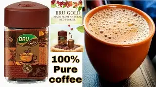 BRU Gold Instant Coffee Powder, 100% Pure Ground Coffee Powder from South India -  Roasted Beans