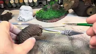 Painting SW 3D Models (Wicked) 1/4 scale Ewok print.