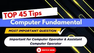Important Computer Fundamentals for Computer Operator | Tips & Questions 🎯